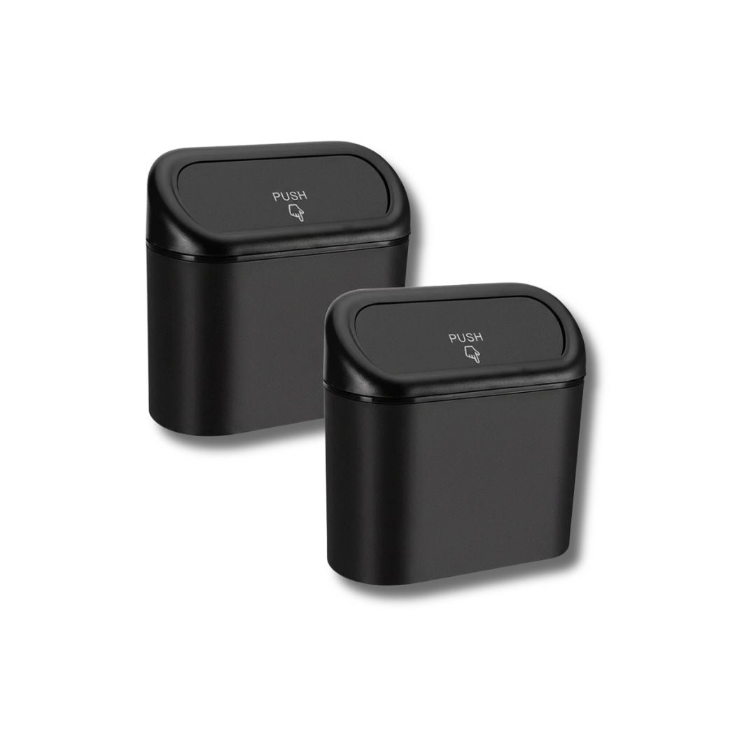 Car trash bin with push lid 2-piece set keeping a car interior clean – Vorcar Egypt