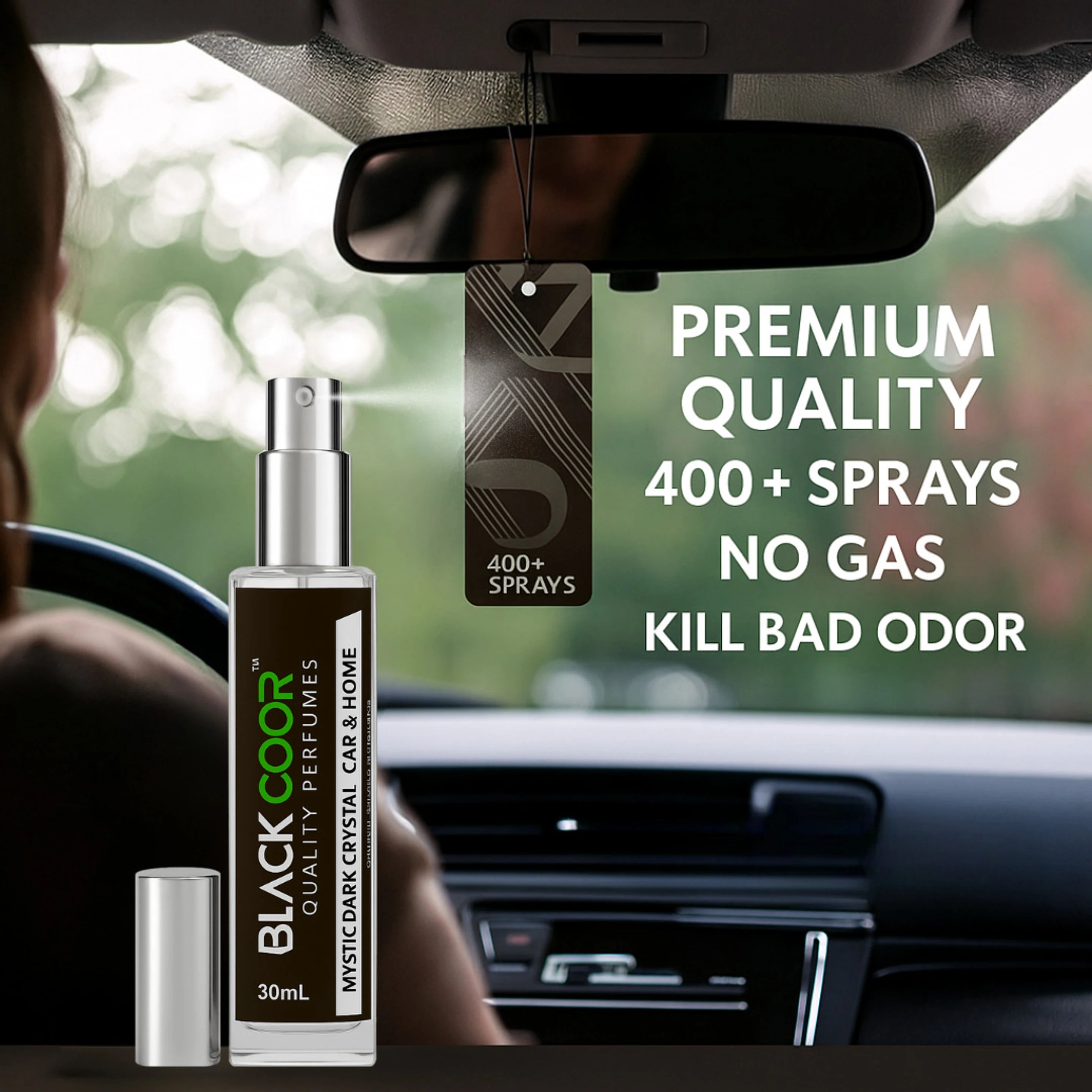 BLACK ODOR Refill Car Air Freshener Perfume - Premium Long-Lasting Fragrance 30ml