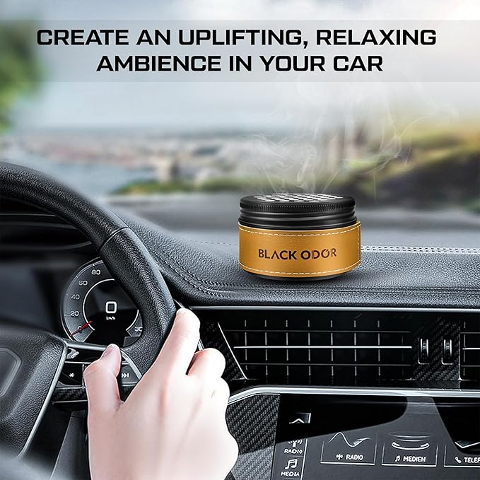 BLACK ODOR Premium Car Air Freshener Gel – Luxury Long-Lasting Scent