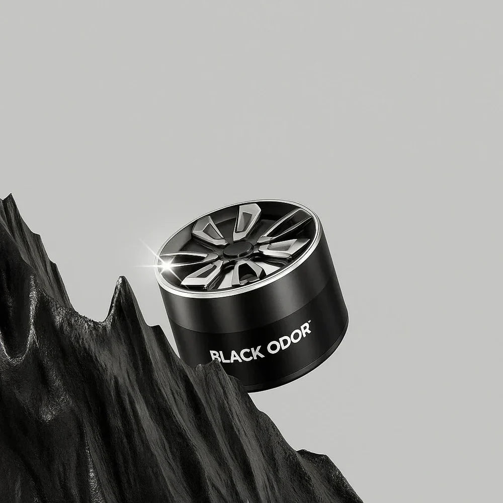 BLACK ODOR Wheel Car Air Freshener Gel – Alloy Rim Design