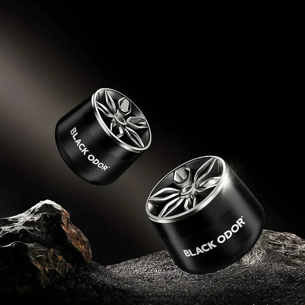 BLACK ODOR Wheel Car Air Freshener Gel – Alloy Rim Design