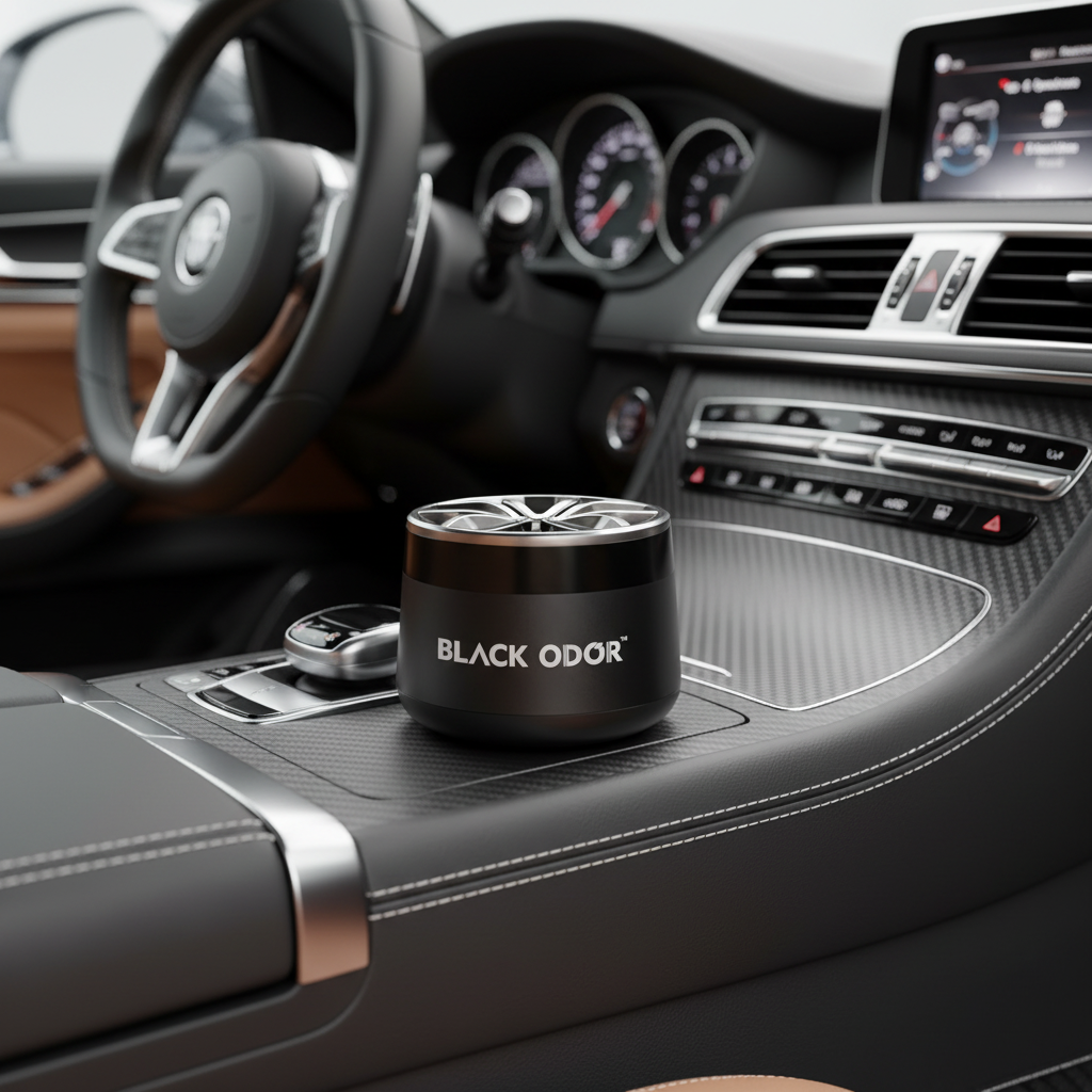 BLACK ODOR Wheel Car Air Freshener Gel – Alloy Rim Design