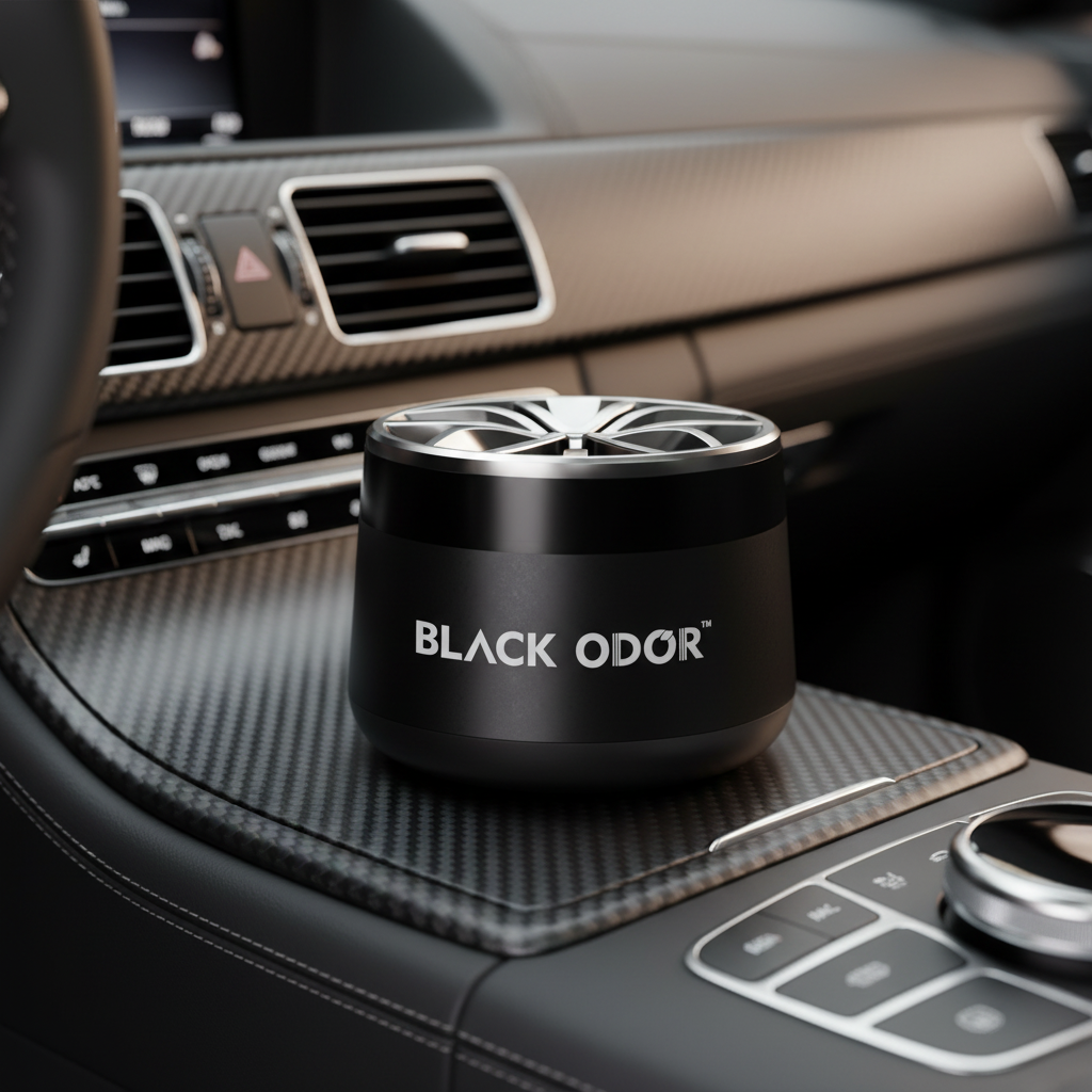 BLACK ODOR Wheel Car Air Freshener Gel – Alloy Rim Design