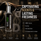 BLACK ODOR refill car air freshener perfume 30ml — no-gas formula, 400+ sprays