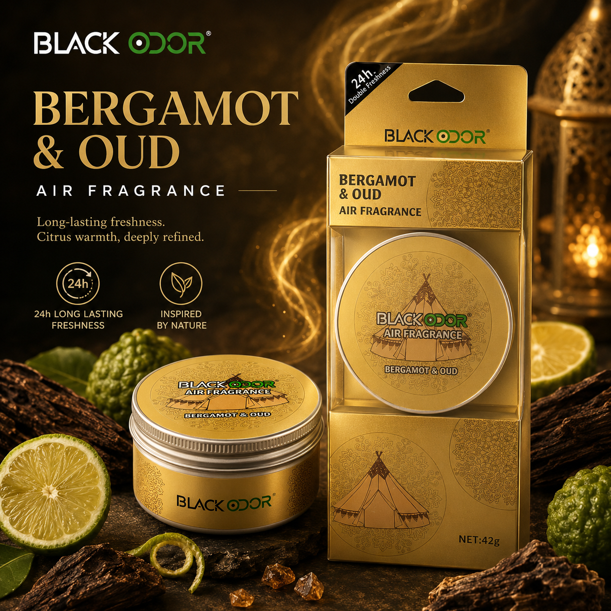BLACK ODOR معطر صديق للبيئة من مكونات طبيعية – رائحة تدوم لـ 60 يوم