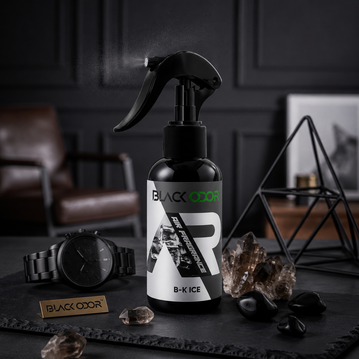 Black Odor Premium Car Air Freshener Spray – Long-Lasting Car Fragrance - 30ml