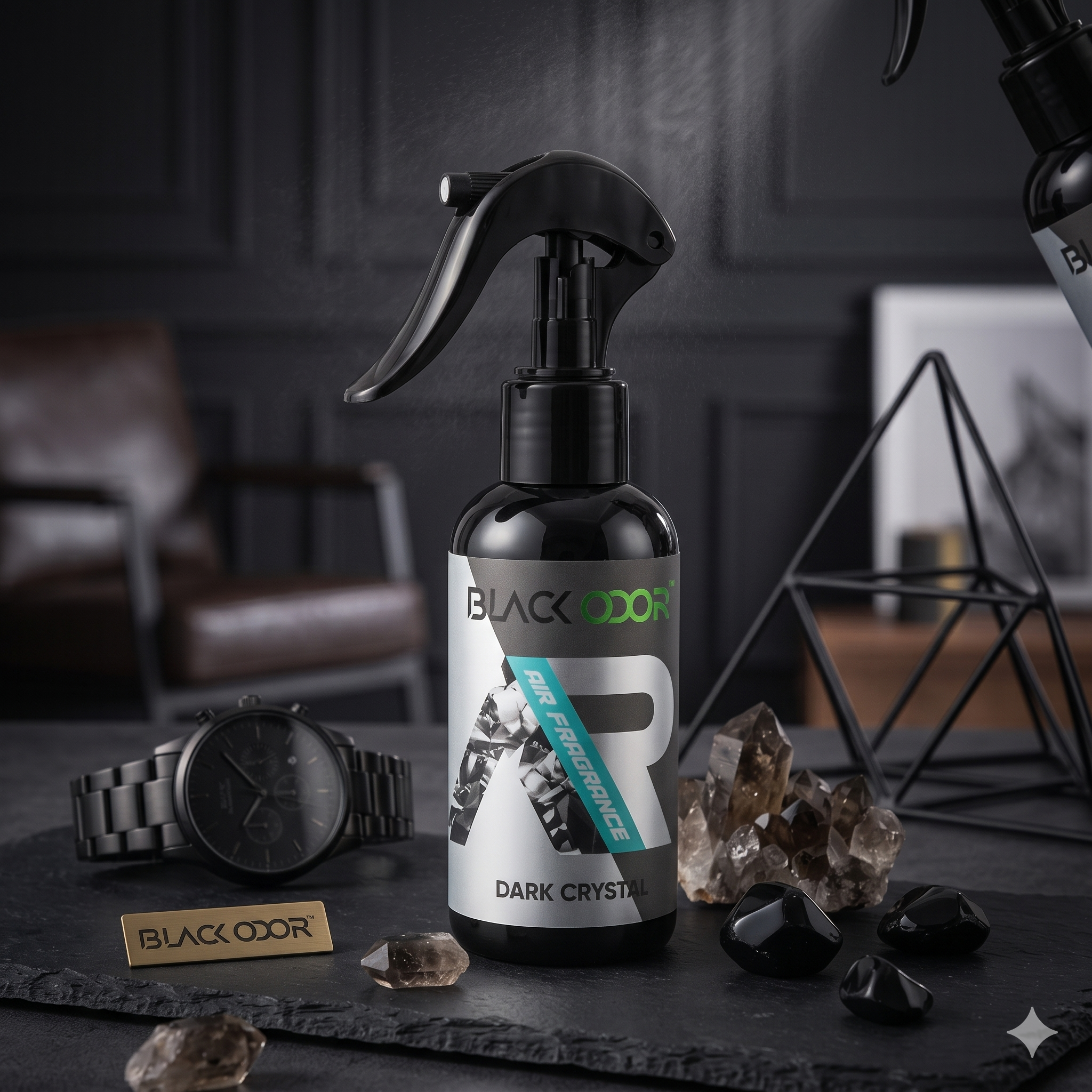 Black Odor Premium Car Air Freshener Spray – Long-Lasting Car Fragrance - 30ml