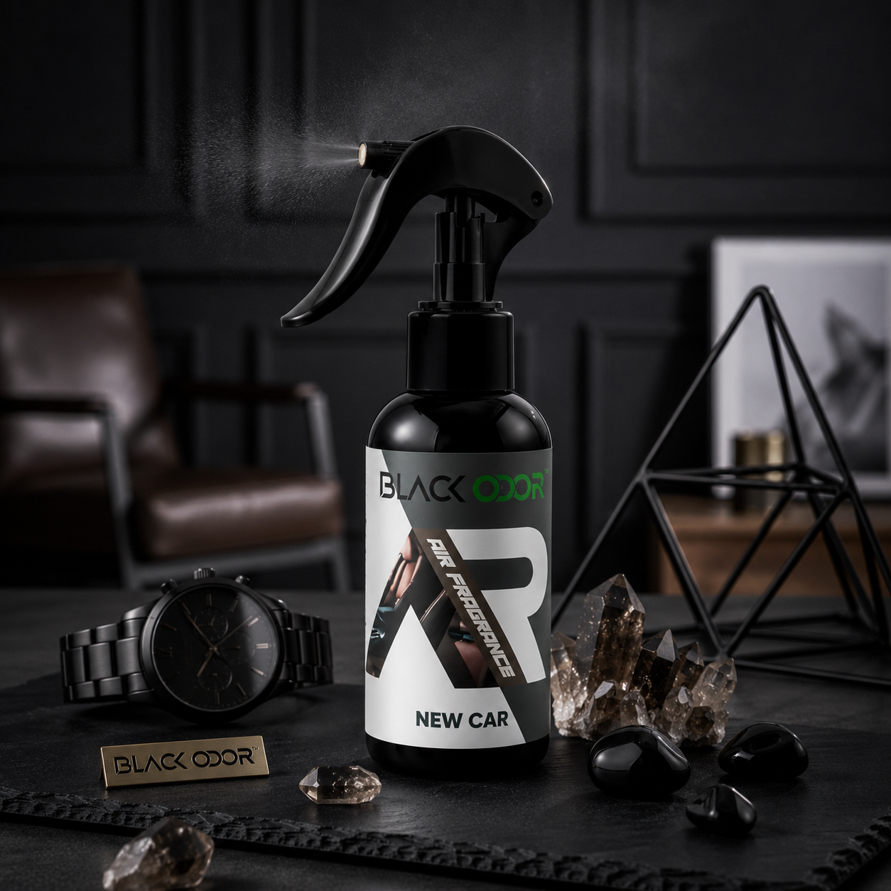 Black Odor Premium Car Air Freshener Spray – Long-Lasting Car Fragrance - 30ml