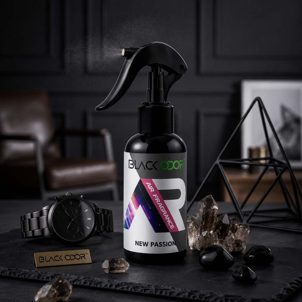 BLACK ODOR car air freshener spray 30ml – New Passion scent – Vorcar Egypt