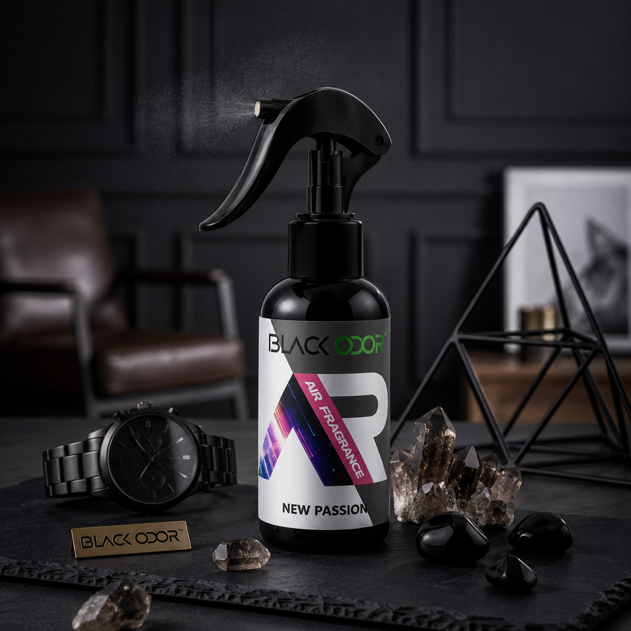 Black Odor Premium Car Air Freshener Spray – Long-Lasting Car Fragrance - 30ml