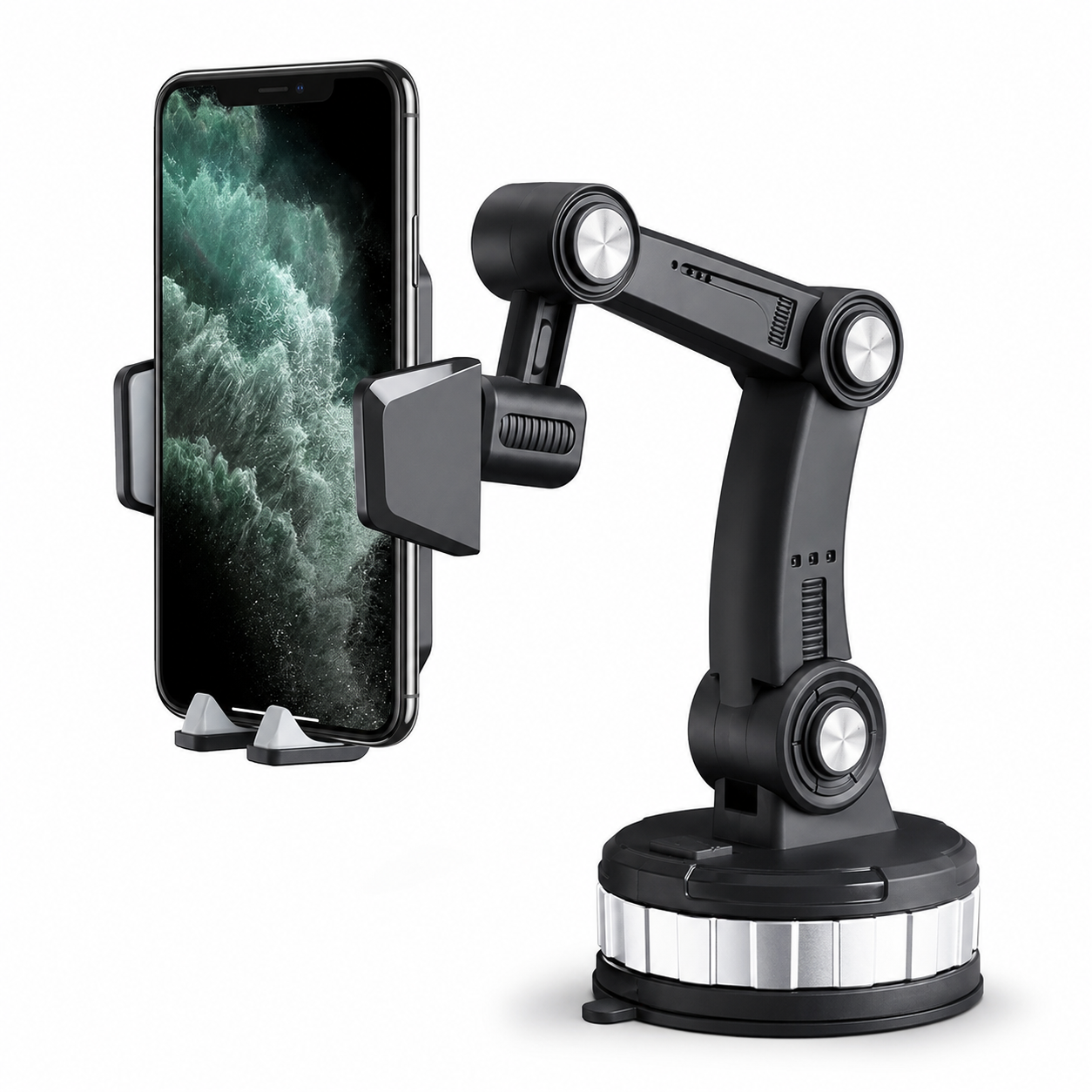 360° Adjustable Car Phone Holder with Strong Suction Cup Mount