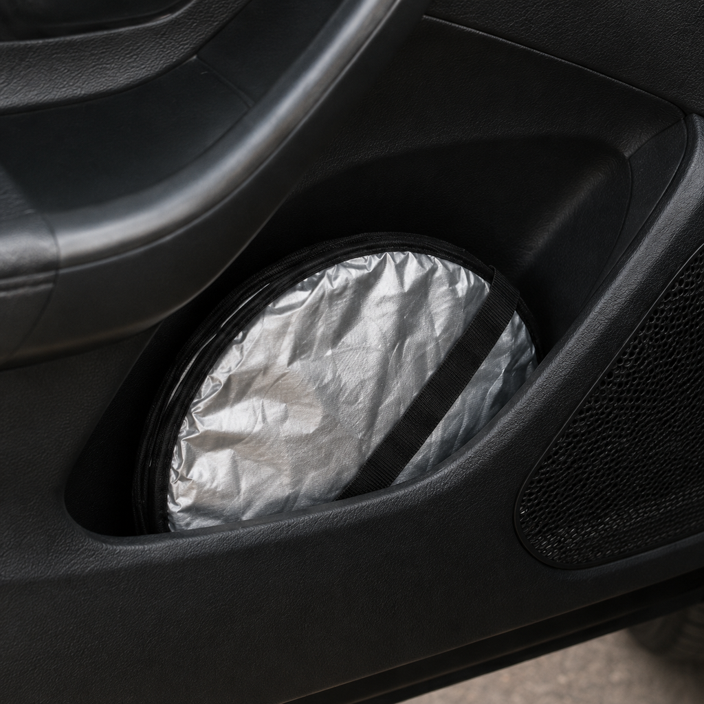 Foldable dual-panel front windshield sunshade – Vorcar Egypt (photo 5)