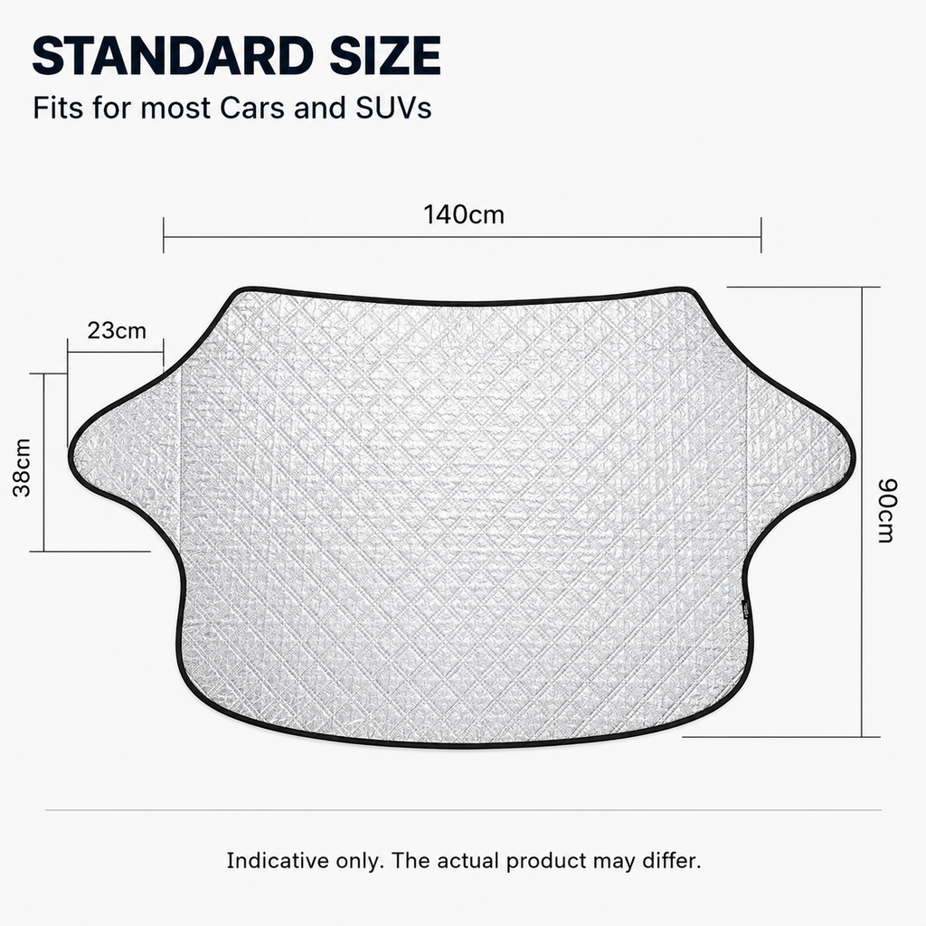 4-layer reflective car windshield cover for heat and sun protection – Vorcar Egypt (photo 4)