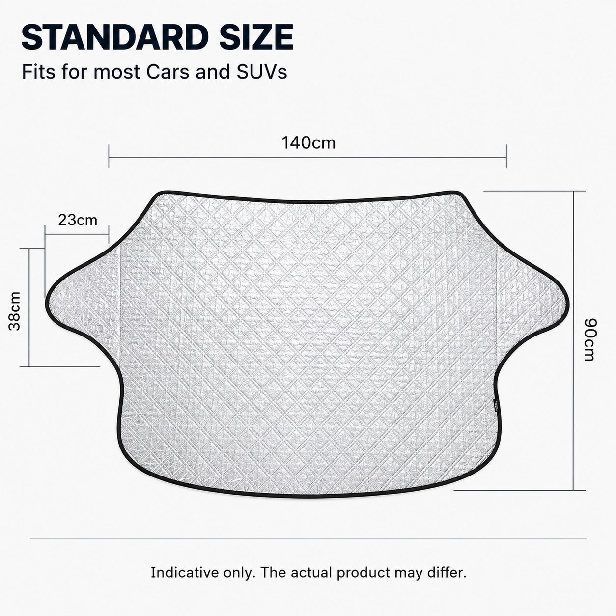 4-layer reflective car windshield cover for heat and sun protection – Vorcar Egypt (photo 4)
