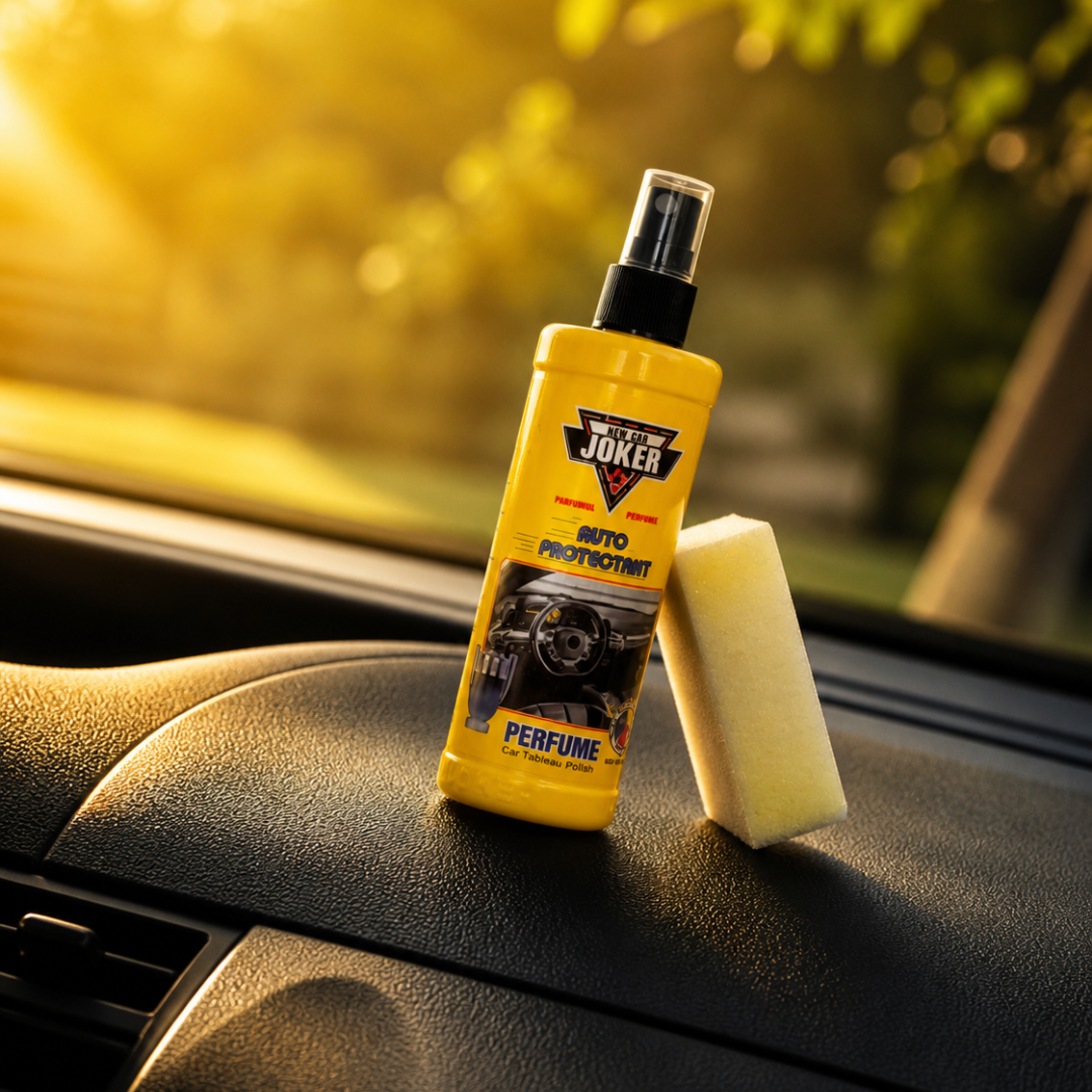 Car Tableau Polish Spray with Sponge - Interior Cleaner, Shine & Fresh Perfume