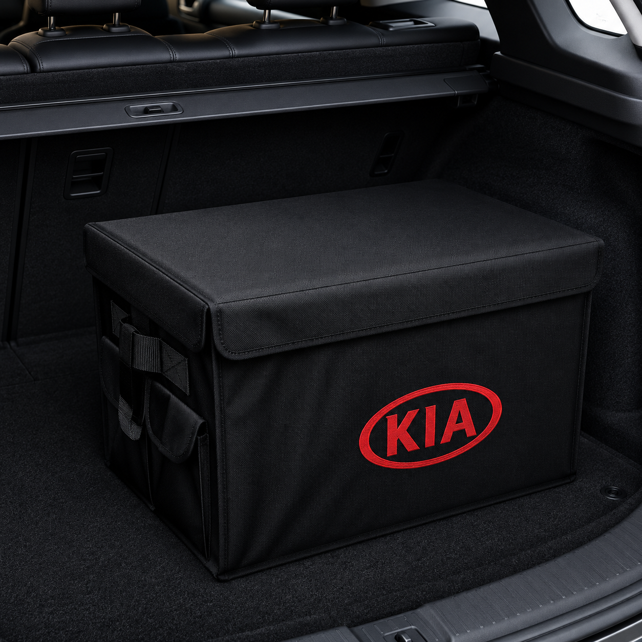 Foldable car trunk organizer storage box with KIA logo – Vorcar Egypt (photo 2)