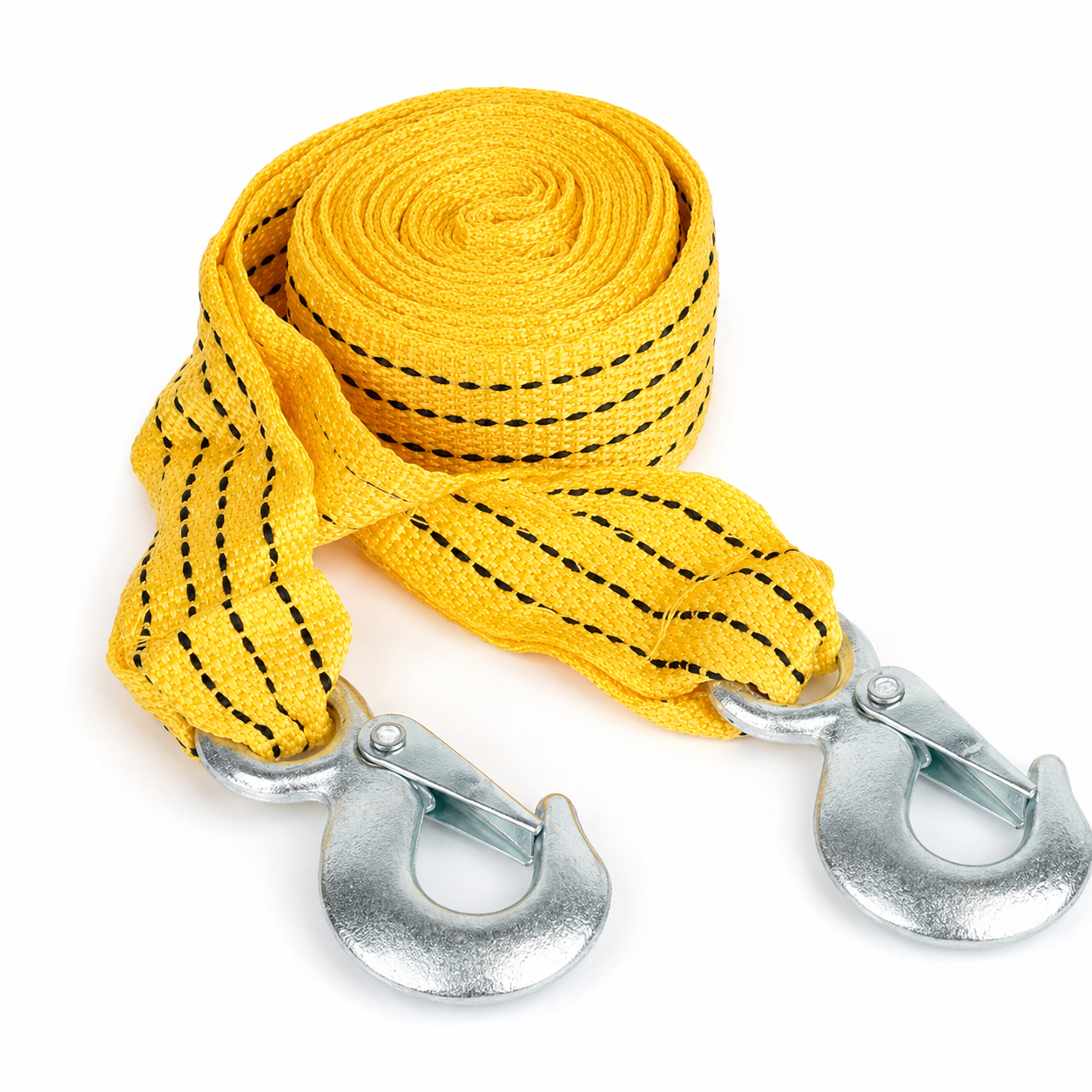 Heavy-duty car tow strap with safety hooks 3m 3-ton – Vorcar Egypt