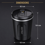 LED car ashtray with one-touch lid and ceramic inner liner – Vorcar Egypt (photo 3)