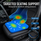 Breathable honeycomb silicone car seat cushion with non-slip cover – Vorcar Egypt (photo 6)