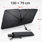 Foldable car windshield umbrella sunshade 130 x 75 cm with storage sleeve – Vorcar Egypt