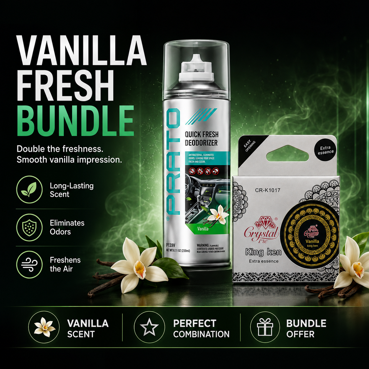 VORCAR Fresh Air Bundle in Strawberry and Vanilla car scents – Vorcar Egypt