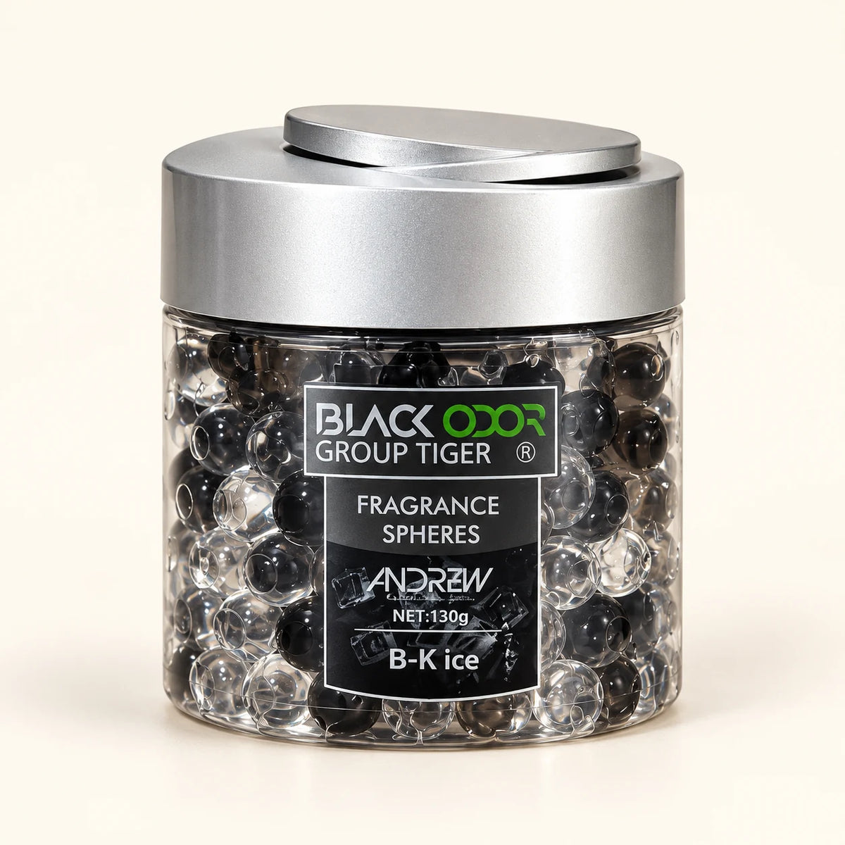 BLACK ODOR Aroma Pearls Black Ice fragrance spheres car air freshener 130g