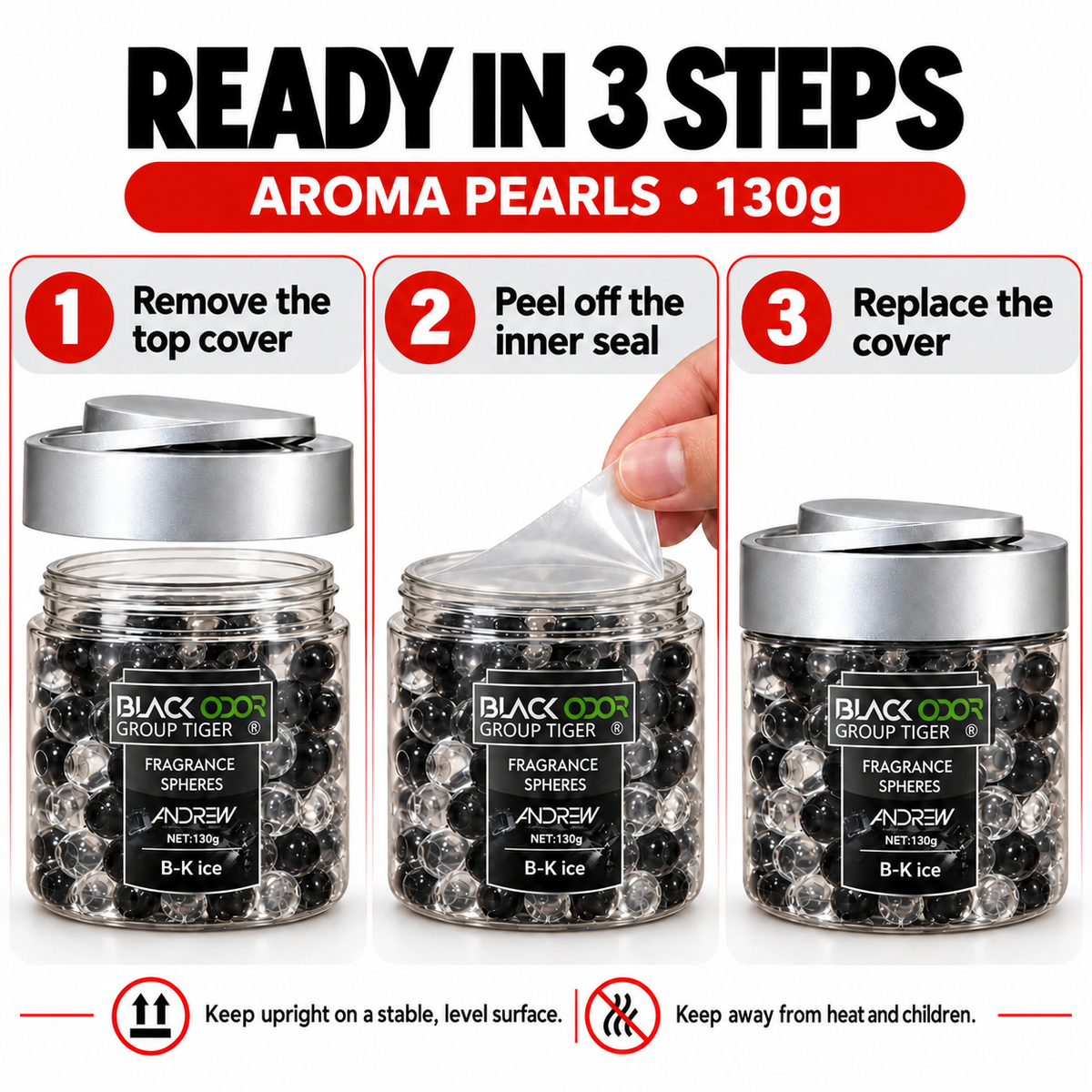 BLACK ODOR Aroma Pearls opening guide