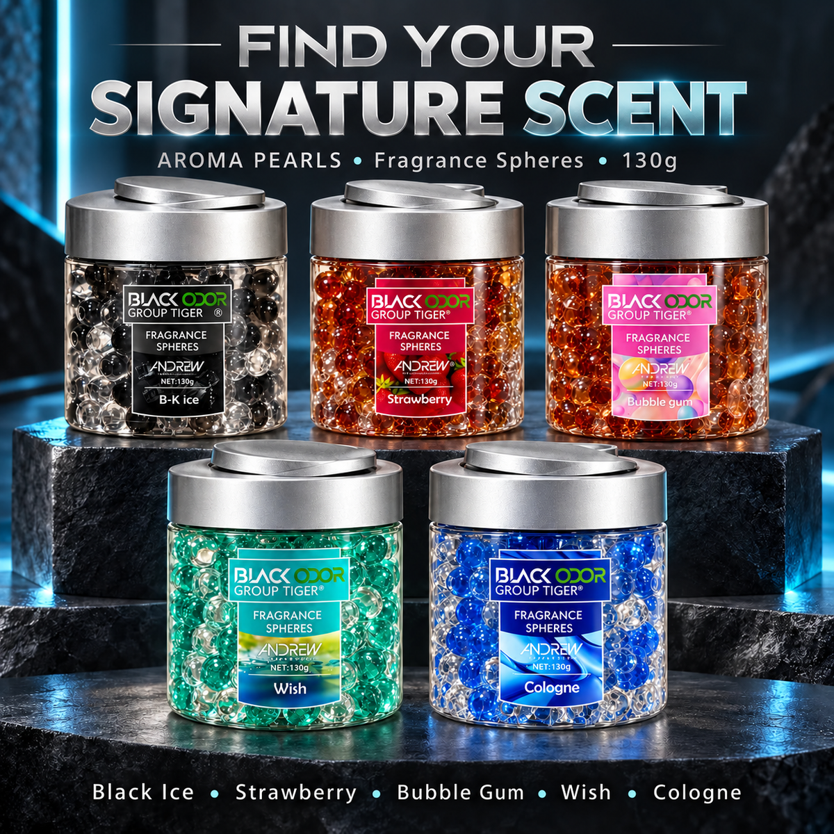 BLACK ODOR Aroma Pearls scent collection