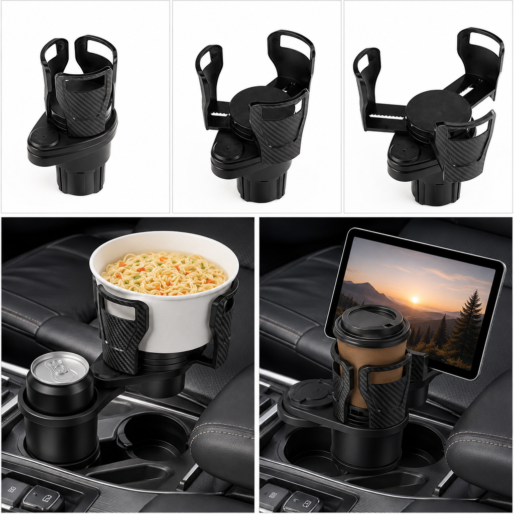Car cup holder expander 360 degree rotating base – Vorcar Egypt