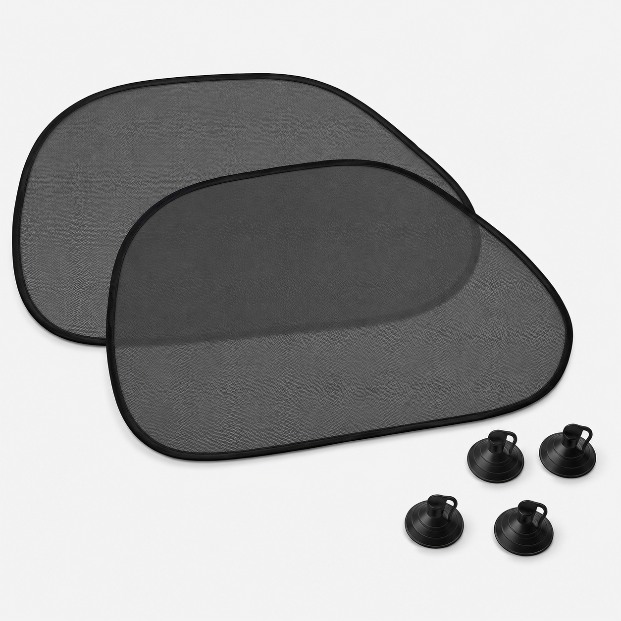 2-Piece Car Side Window Sunshade Set with 4 Suction Cups