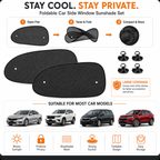 Foldable mesh car side window sunshade set 2 pieces – Vorcar Egypt (photo 4)
