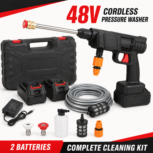 48V cordless portable pressure washer car wash kit with 2 batteries – Vorcar Egypt