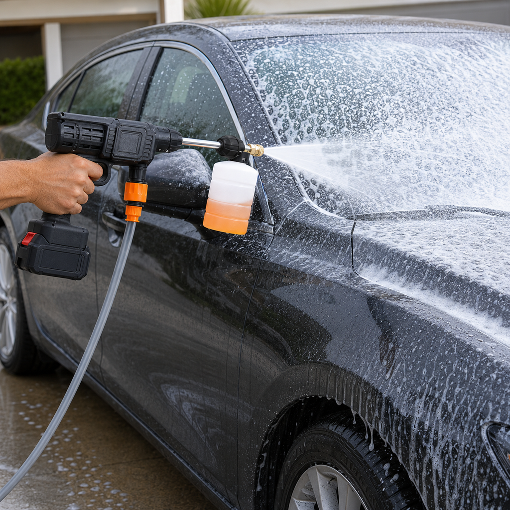 Portable pressure washer rechargeable batteries and charger – Vorcar Egypt