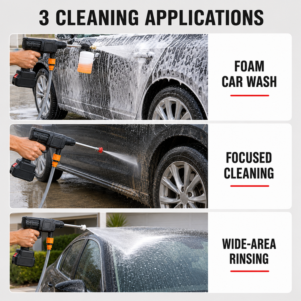 Portable pressure washer complete kit in hard carrying case – Vorcar Egypt