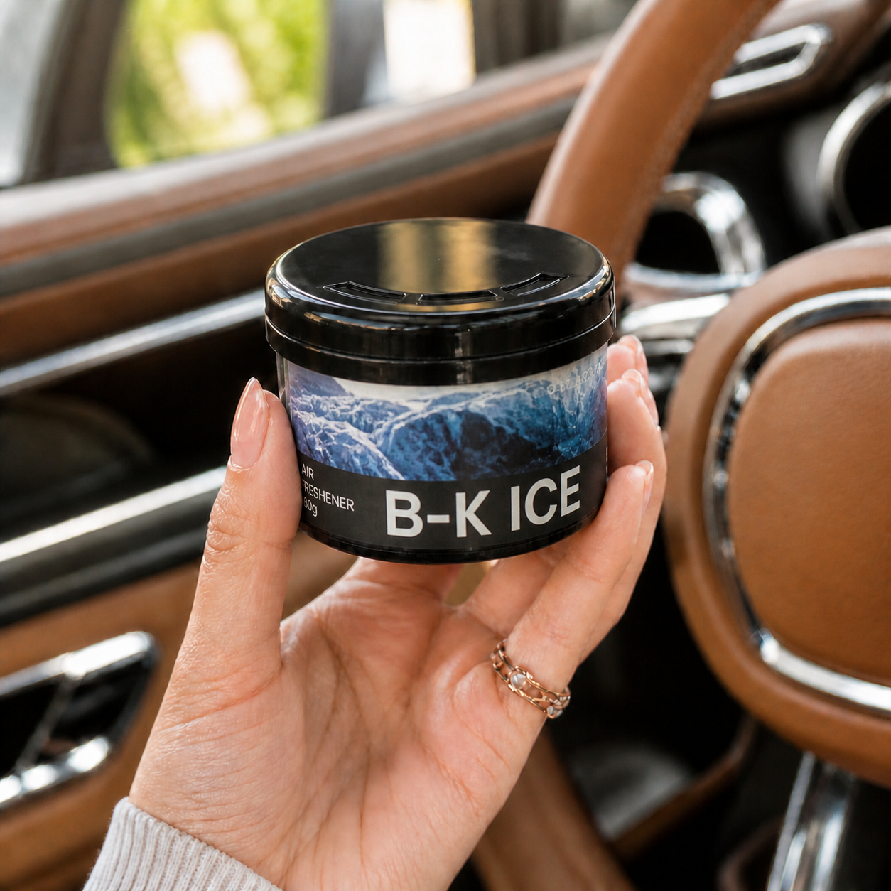 BLACK ODOR Car Gel Air Freshener Jar – Long-Lasting Oil Fragrance