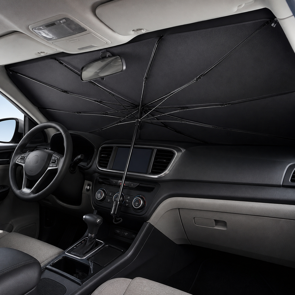 Car Sunshade Umbrella – Foldable UV Protection Heat Shield