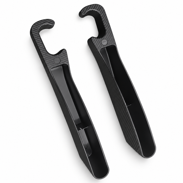 Carbon-Look Car Seat Gap Organizer – 2 Pieces