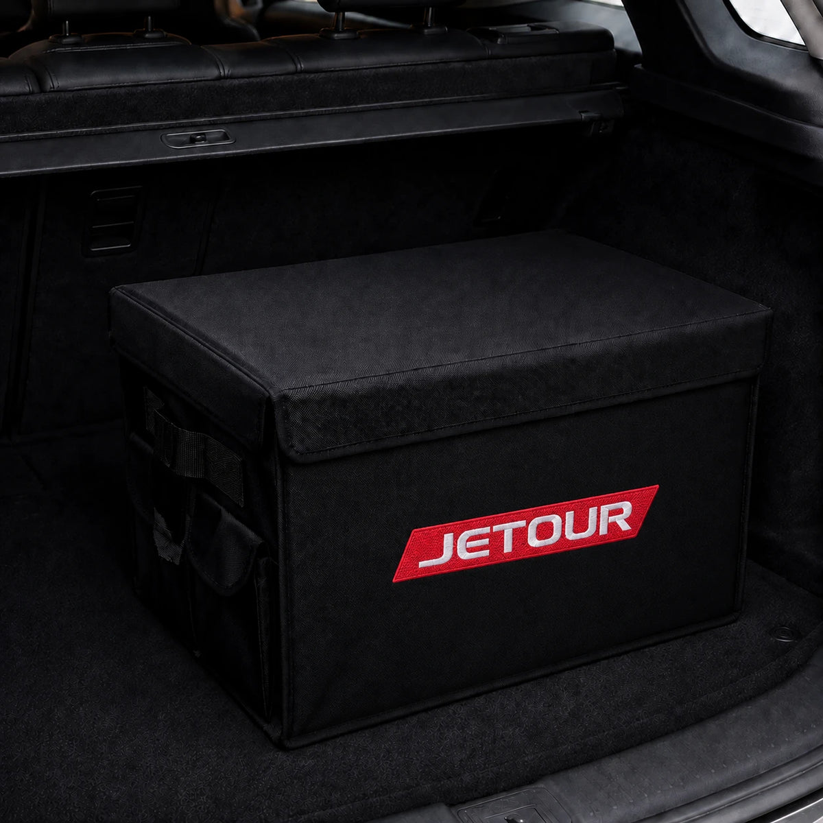 Foldable car trunk organizer storage box with Jetour logo – Vorcar Egypt